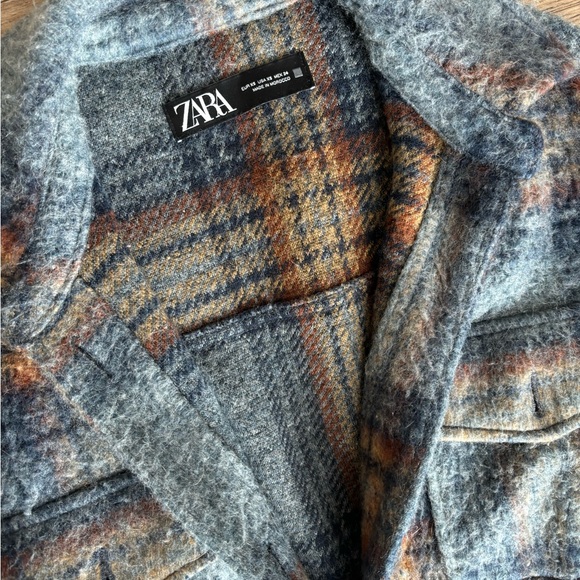 Zara long plaid jacket size XS - Picture 12 of 13